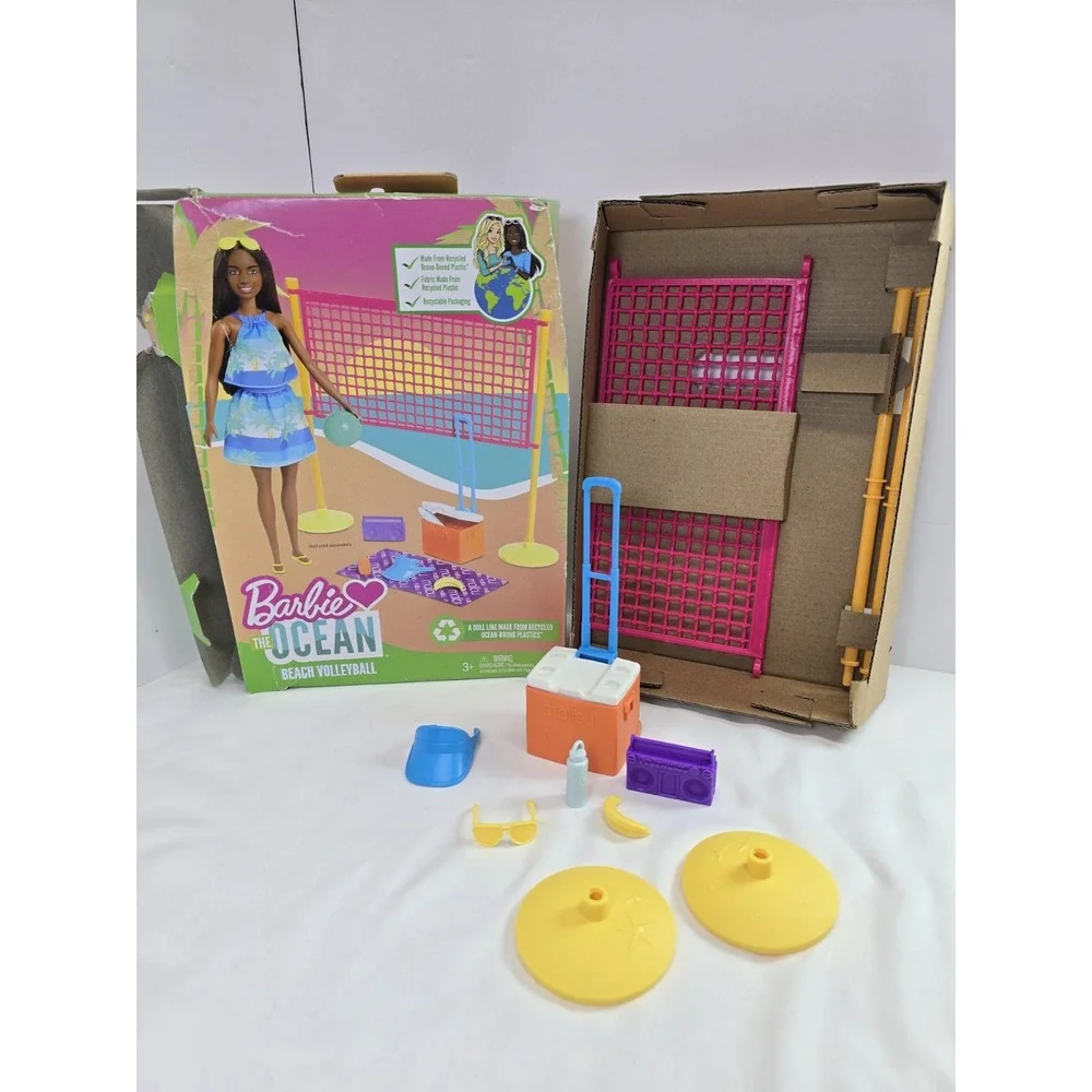 Barbie Loves The Ocean Beach Volleyball Playset Mattel Accessories Box 2021
